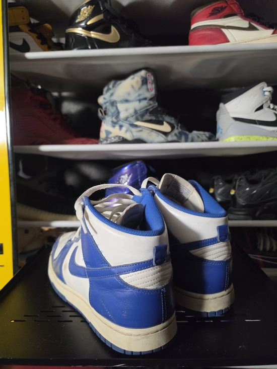 ? Hot! Worn Nike Men’s High-Top Dunk Athletic Sneakers — Blue/White Size 11 main image 8